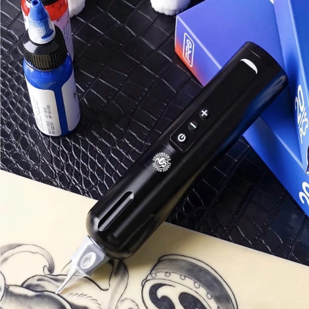 Pro Wireless Tattoo Gun Kit L2 Tattoo Machine Pen 5000mAh Battery Power Suppl... - Picture 10 of 10